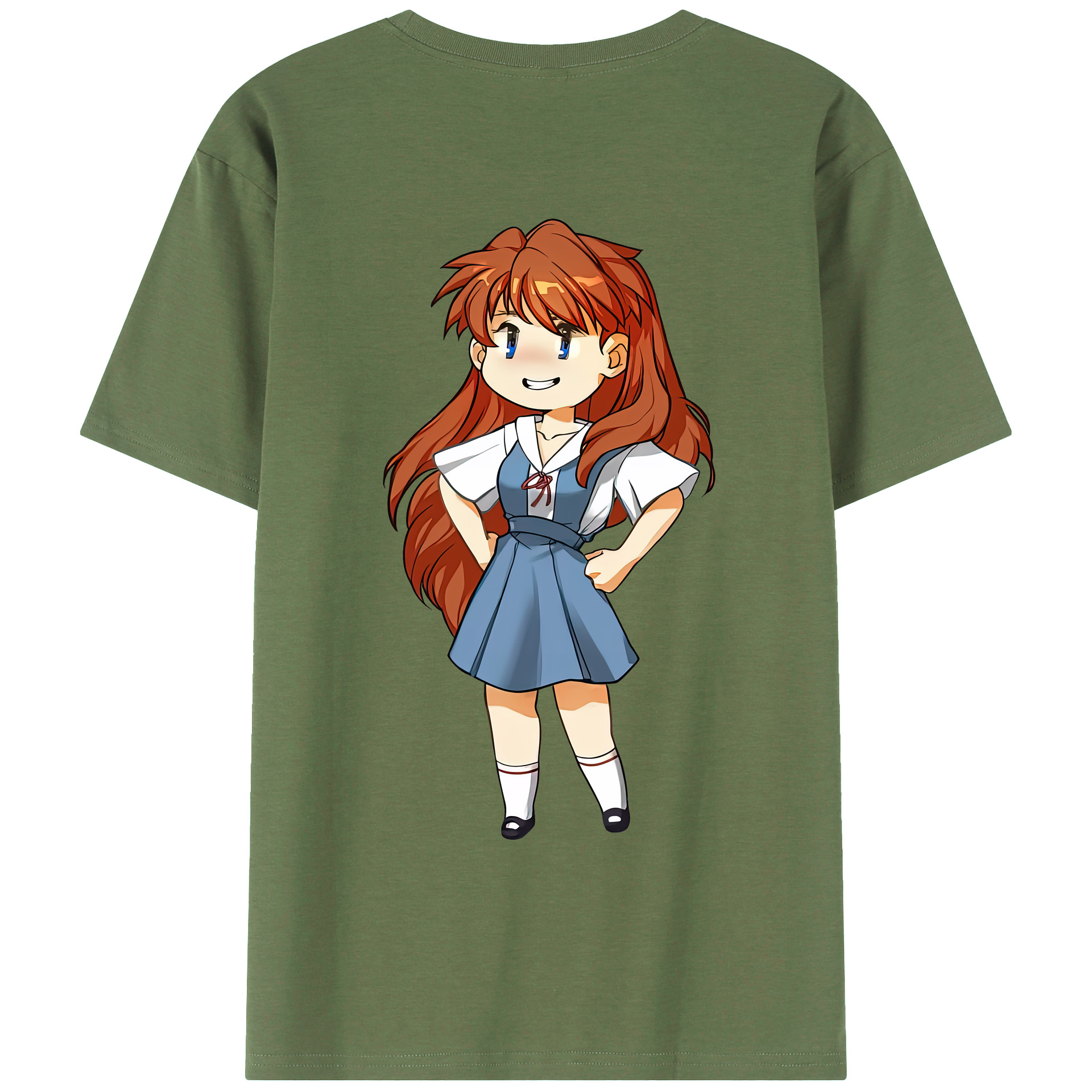（画像用） EVA 新世紀エヴァンゲリオン 綿100％ メンズ半袖Tシャツ（バックプリント） 通気性